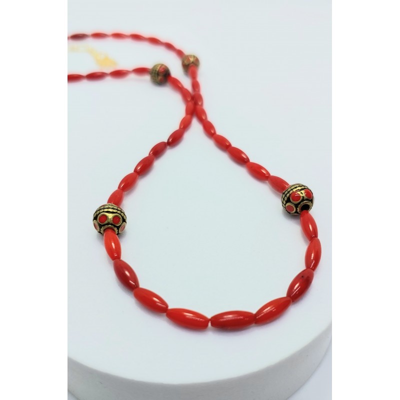 MERCAN KOLYE NEPAL DETAYLI (Arpa Kesim)