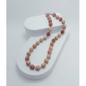 RODONİT TAŞI KOLYE (10mm Faset Kesim)