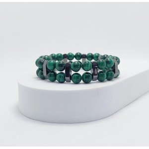 ÇİFT SIRALI ERKEK BİLEKLİK / YEŞİL KAPLANGÖZÜ 