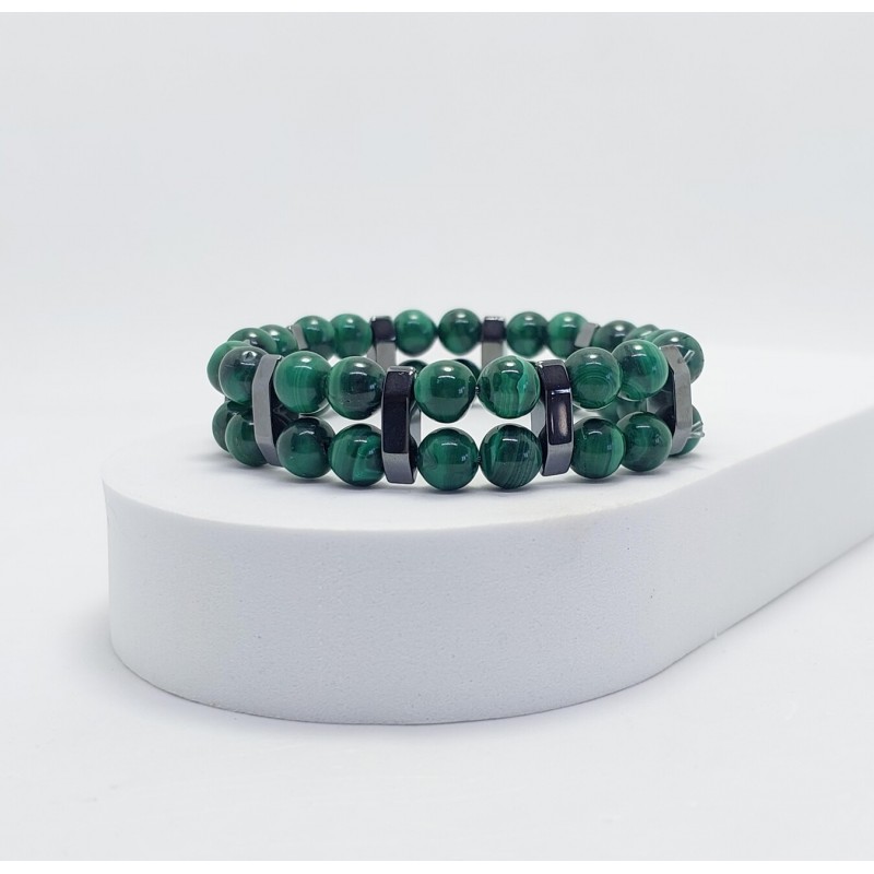 ÇİFT SIRALI ERKEK BİLEKLİK / YEŞİL KAPLANGÖZÜ 