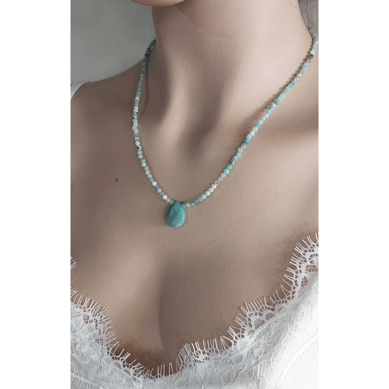 AMAZONİT TAŞI KOLYE 
