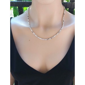 AY TAŞI KOLYE (6mm Faset Kesim)