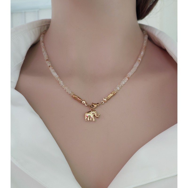 PARA - GÜNEŞ ÇAKRASI ÖZEL KOLYESİ (3mm Faset Kesim Sitrin)