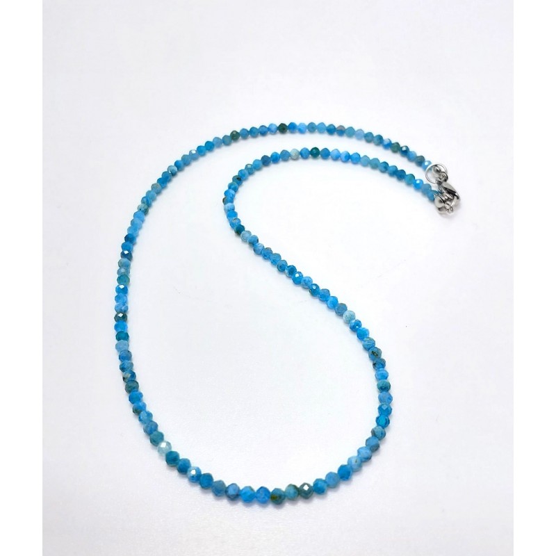 APATİT TAŞI KOLYE (3mm Faset Kesim)