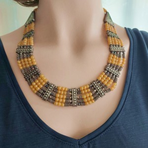 Otantik El Yapımı Kolye / Boncuklu