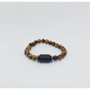 BOĞA BURCU BİLEKLİĞİ / KAPLANGÖZÜ TAŞI (6mm Küre Kesim)