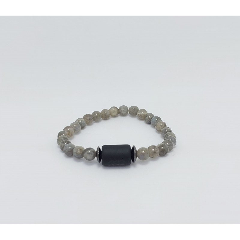 KOVA BURCU BİLEKLİĞİ / LABRADORİT TAŞI (6mm Küre Kesim)