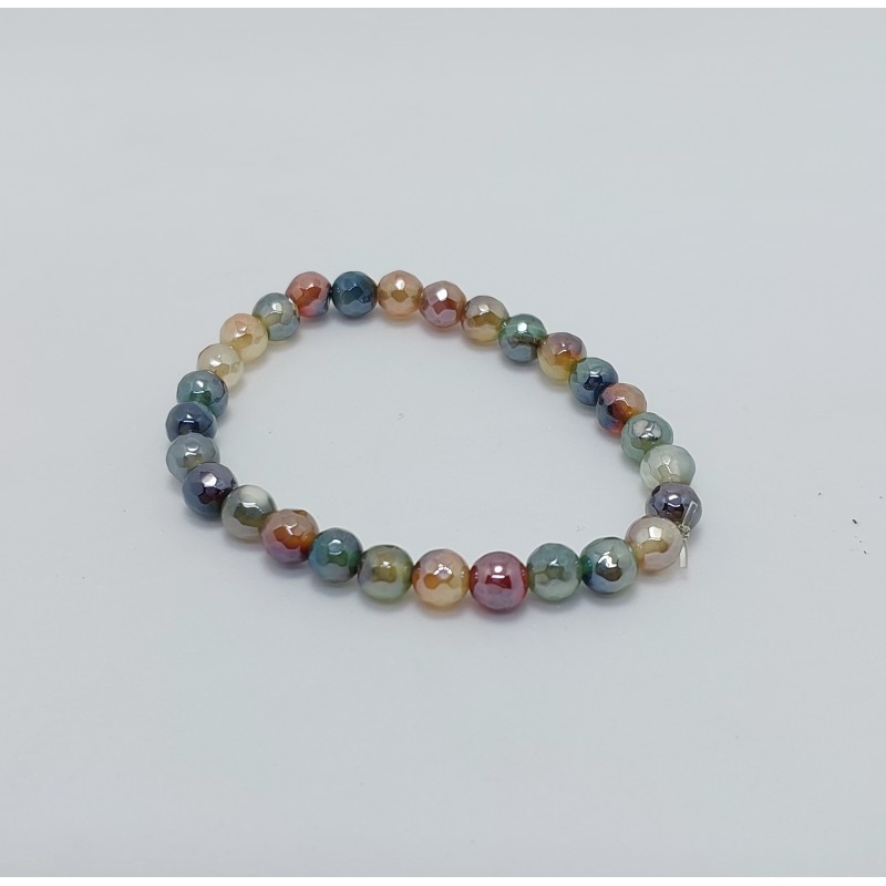 AKİK TAŞI BİLEKLİK ( 6mm Faset Kesim )