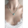 AMAZONİT TAŞI KOLYE (3mm Faset Kesim)