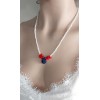 LAPİS LAZULİ DAMLA KOLYE (Mercan ve Kristal Kuvars Detaylı)