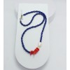 Lapis Lazuli - Mercan - İnci Tasarım Kolye (Arpa Kesim)