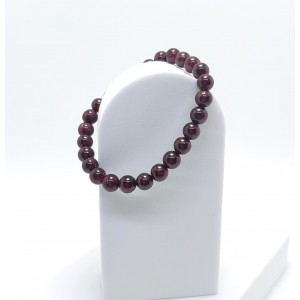 GARNET / LAL TAŞI BİLEKLİK (6mm Küre Kesim)