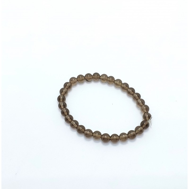 DUMANLI KUVARS BİLEKLİK (6mm Küre Kesim)
