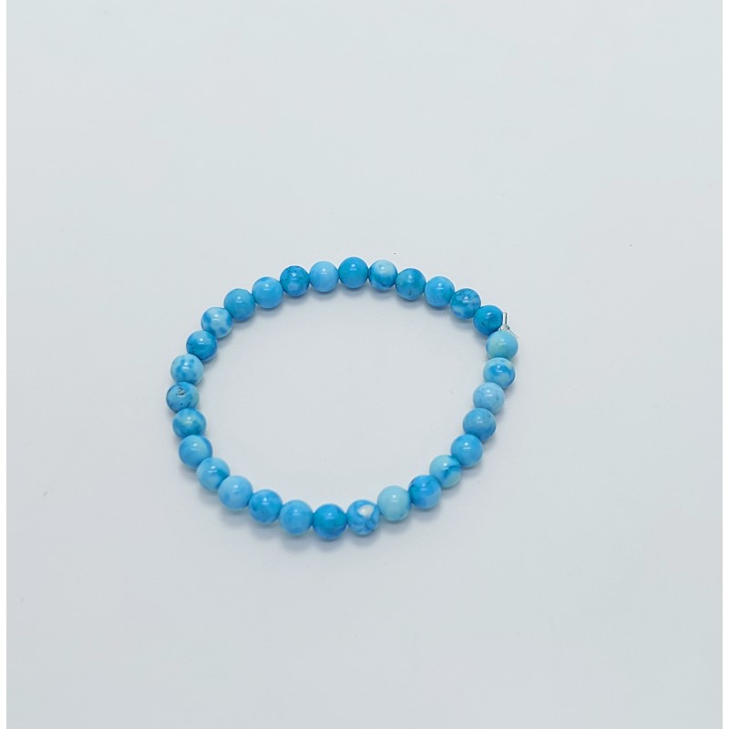 LARİMAR TAŞI BİLEKLİK (6mm Küre Kesim)