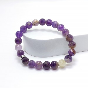 AMETİST TAŞI BİLEKLİK (6mm Küre Kesim)