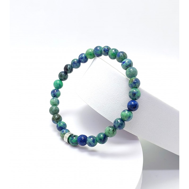 AZURİT TAŞI BİLEKLİK (6mm Küre Kesim)