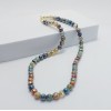 AKİK TAŞI KOLYE / AYNALI (6mm Faset Kesim)