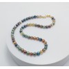AKİK TAŞI KOLYE / AYNALI (6mm Faset Kesim)