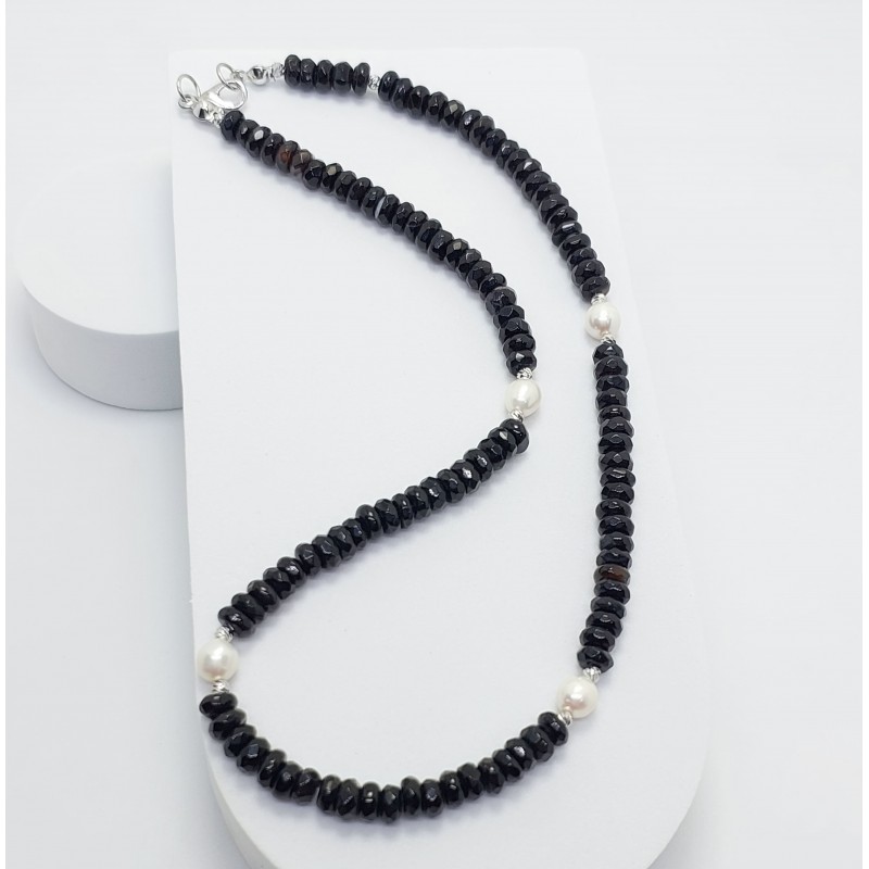 AKİK ve İNCİ TASARIM KOLYE 