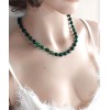 YEŞİL AKİK TAŞI KOLYE (10mm Faset Kesim)