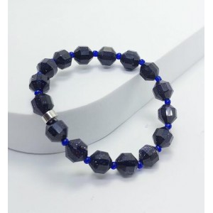 LACİVERT YILDIZ TAŞI BİLEKLİK (10mm Faset Kesim)