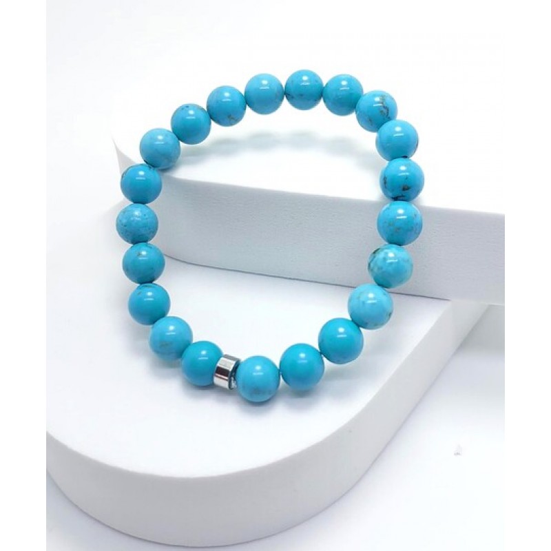 TURKUAZ TAŞI BİLEKLİK ( A+ Kalite 8mm Küre Kesim)