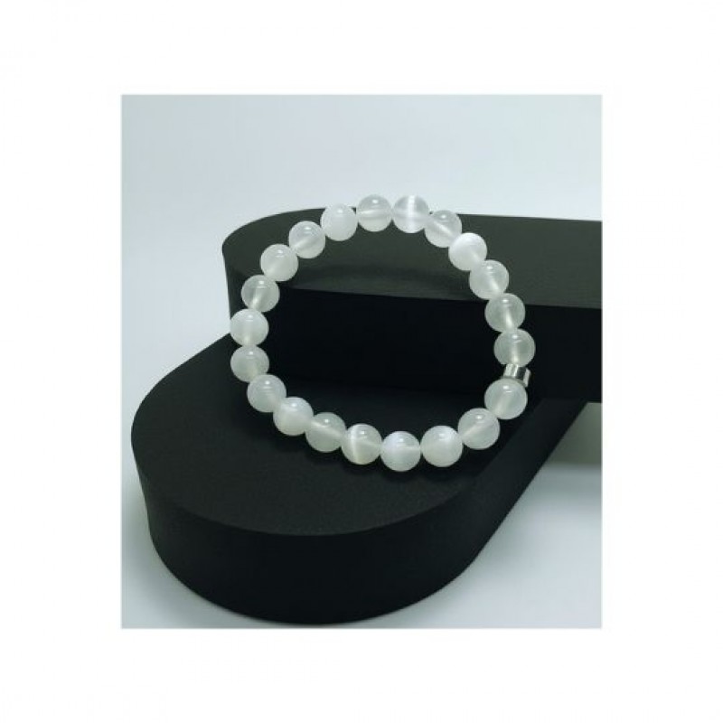 SELENİT BİLEKLİK (8mm Küre Kesim)