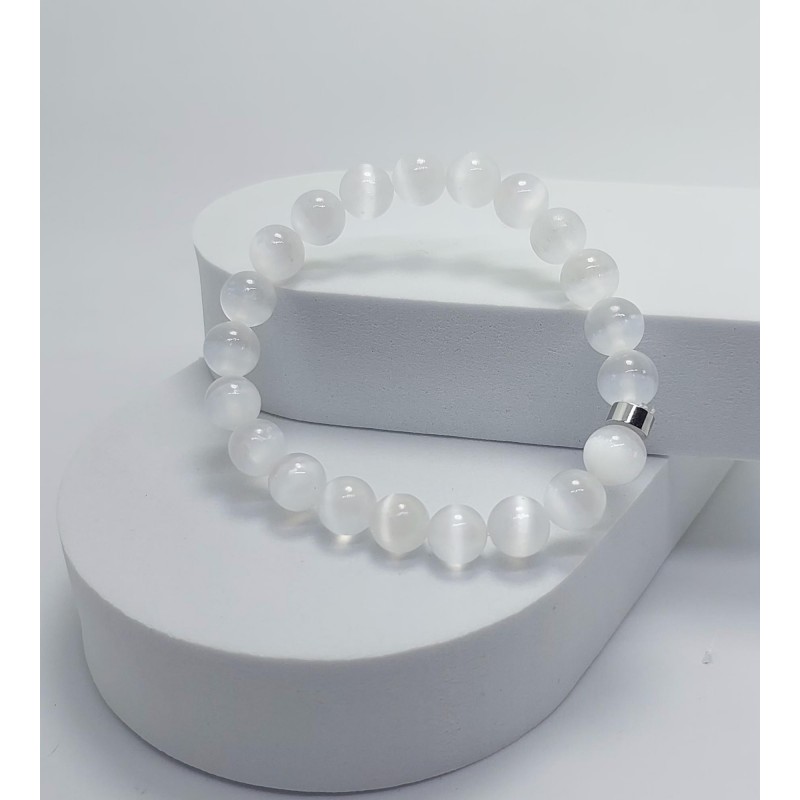 SELENİT BİLEKLİK (8mm Küre Kesim)