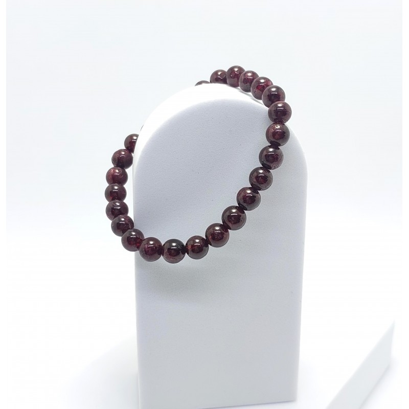 LAL - GARNET BİLEKLİK (8mm A+ Kalite Küre Kesim)