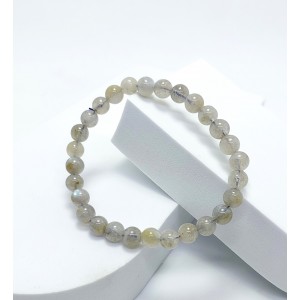 LABRADORİT TAŞI BİLEKLİK (6mm Küre Kesim - AA+ Kalite)