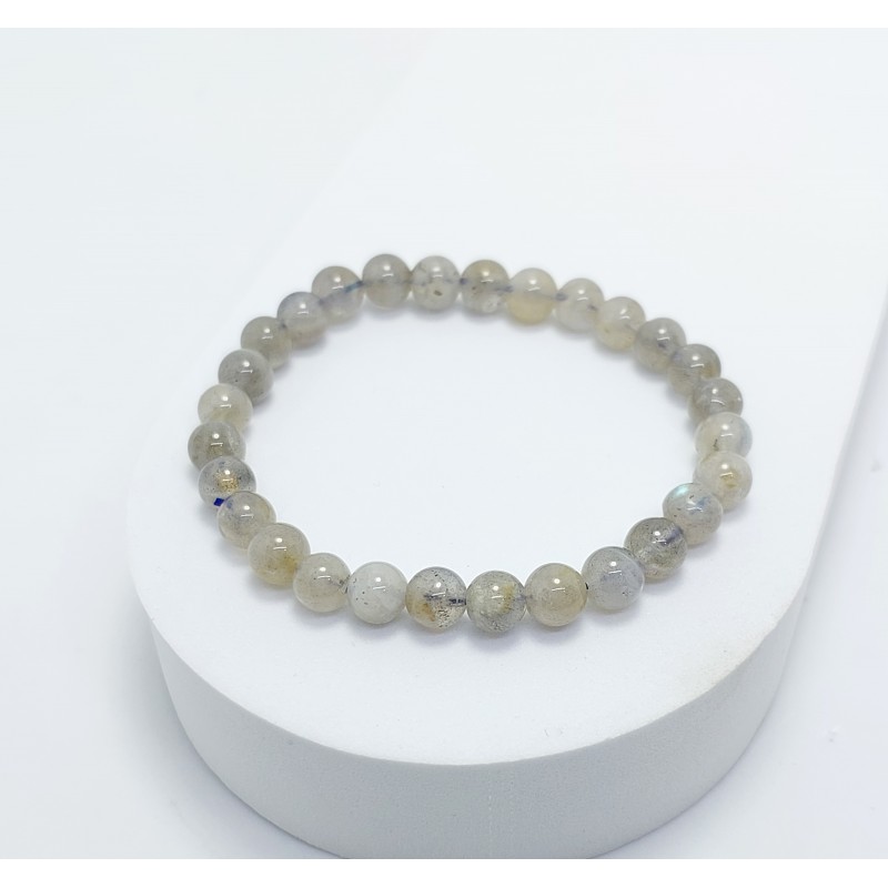 LABRADORİT TAŞI BİLEKLİK (6mm Küre Kesim - AA+ Kalite)