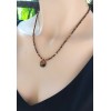 KAPLANGÖZÜ TAŞI KOLYE ( 2mm Faset Kesim - Damla Detaylı )