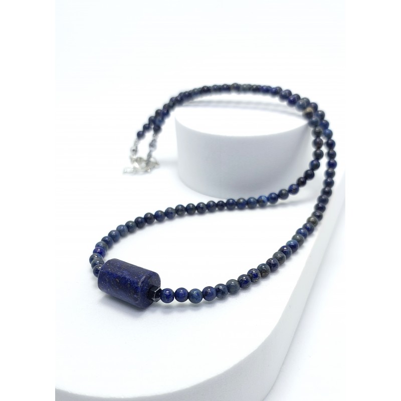 LAPİS LAZULİ ÖZEL TASARIM KOLYE (A Kalite 4mm Küre Kesim)