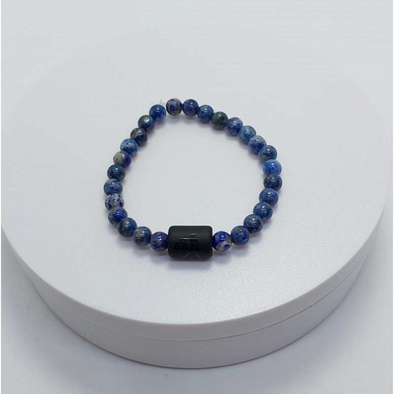 TERAZİ BURCU BİLEKLİĞİ / LAPİS LAZULİ (6mm Küre Kesim)