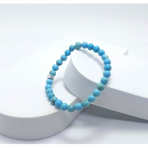 TURKUAZ TAŞI BİLEKLİK (A Kalite 6mm Küre Kesim)