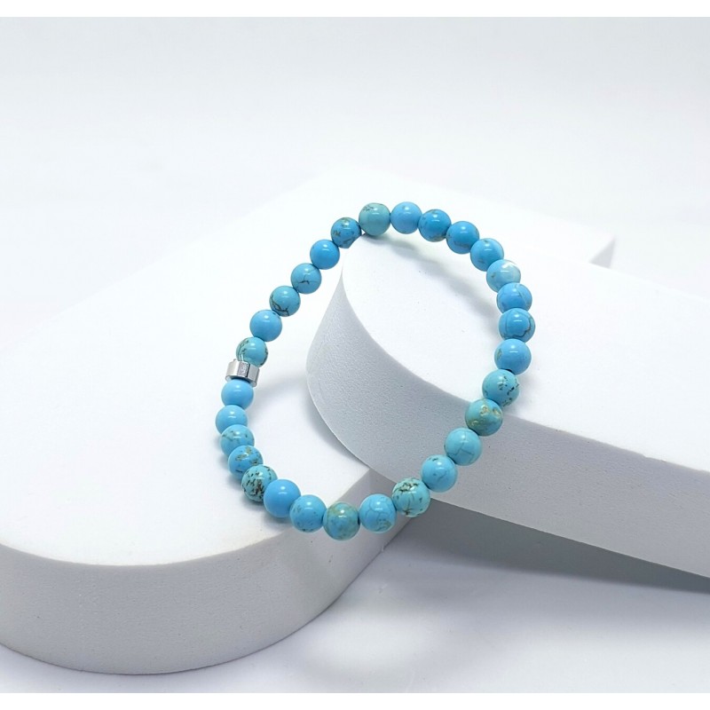 TURKUAZ TAŞI BİLEKLİK (A Kalite 6mm Küre Kesim)