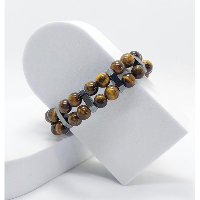 ÇİFT SIRALI ERKEK BİLEKLİK / KAPLANGÖZÜ 