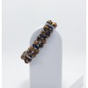 ÇİFT SIRALI ERKEK BİLEKLİK / KAPLANGÖZÜ (8mm Küre Kesim - Hematit Detaylı)