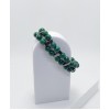 ÇİFT SIRALI ERKEK BİLEKLİK / YEŞİL KAPLANGÖZÜ (8mm Küre Kesim)