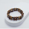 ÇİFT SIRALI ERKEK BİLEKLİK / TİBET AKİK (8mm Küre Kesim)