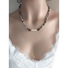 LARİMAR & İNCİ RUH EŞİ KOLYESİ (3mm Küre Kesim AA++ Kalite)
