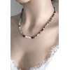 LARİMAR & İNCİ RUH EŞİ KOLYESİ (3mm Küre Kesim AA++ Kalite)