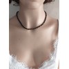 OBSİDYEN TAŞI KOLYE (3mm Faset Kesim)