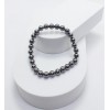 HEMATİT TAŞI BİLEKLİK (6mm Küre Kesim Gri)