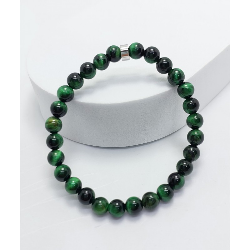 YEŞİL KAPLANGÖZÜ BİLEKLİK (6mm Küre Kesim)