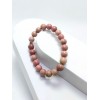 RODONİT TAŞI BİLEKLİK ( 8mm Küre Kesim / AB+ Kalite )