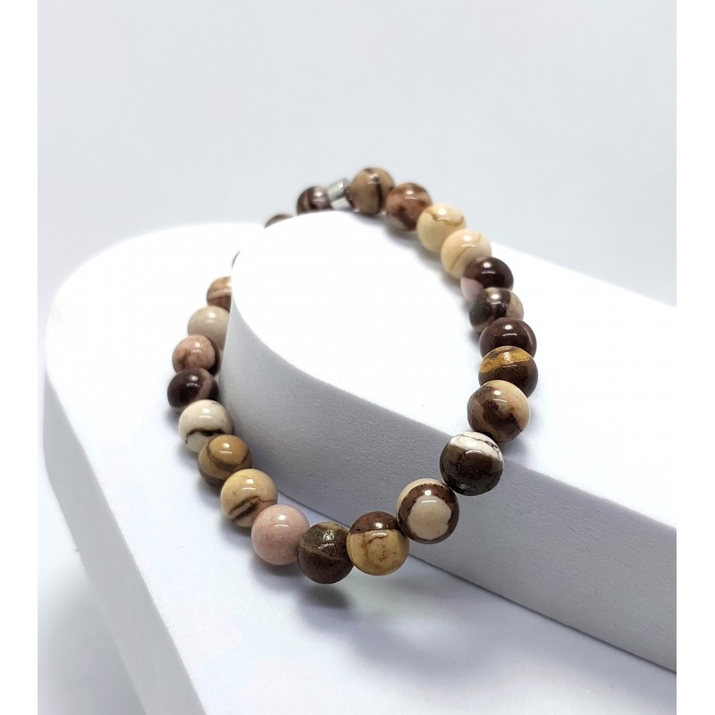 ZEBRA JASPER TAŞI BİLEKLİK (8mm Küre Kesim)