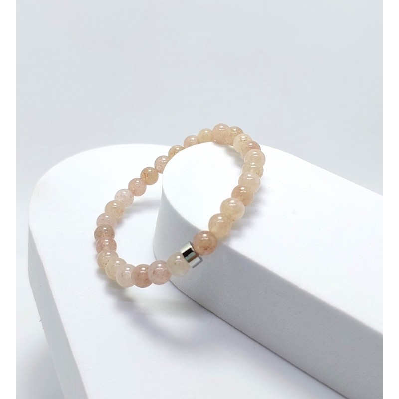 ÇİLEK KUVARS BİLEKLİK 