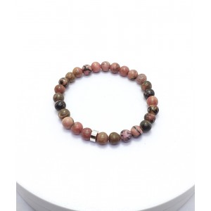 RODONİT TAŞI BİLEKLİK (6mm Küre Kesim)