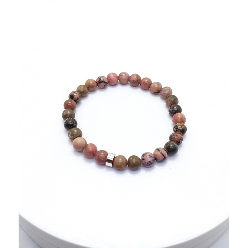 RODONİT TAŞI BİLEKLİK (6mm Küre Kesim) RODONİT TAŞI BİLEKLİK (6mm Küre Kesim)